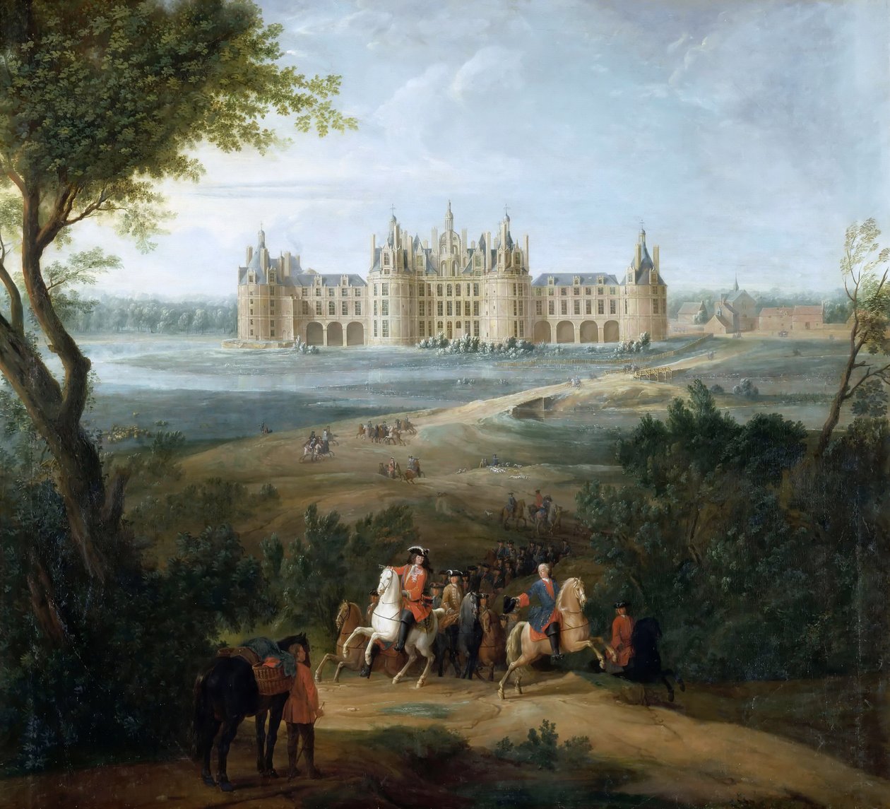 Widok na château de Chambord od strony parku autorstwa Pierre Denis II Martin