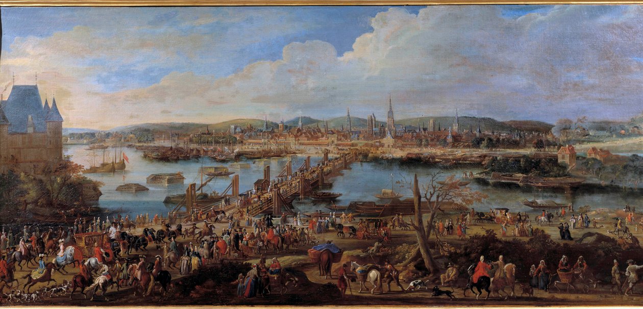 Widok miasta Rouen z obrazu Saint Sever Pierre