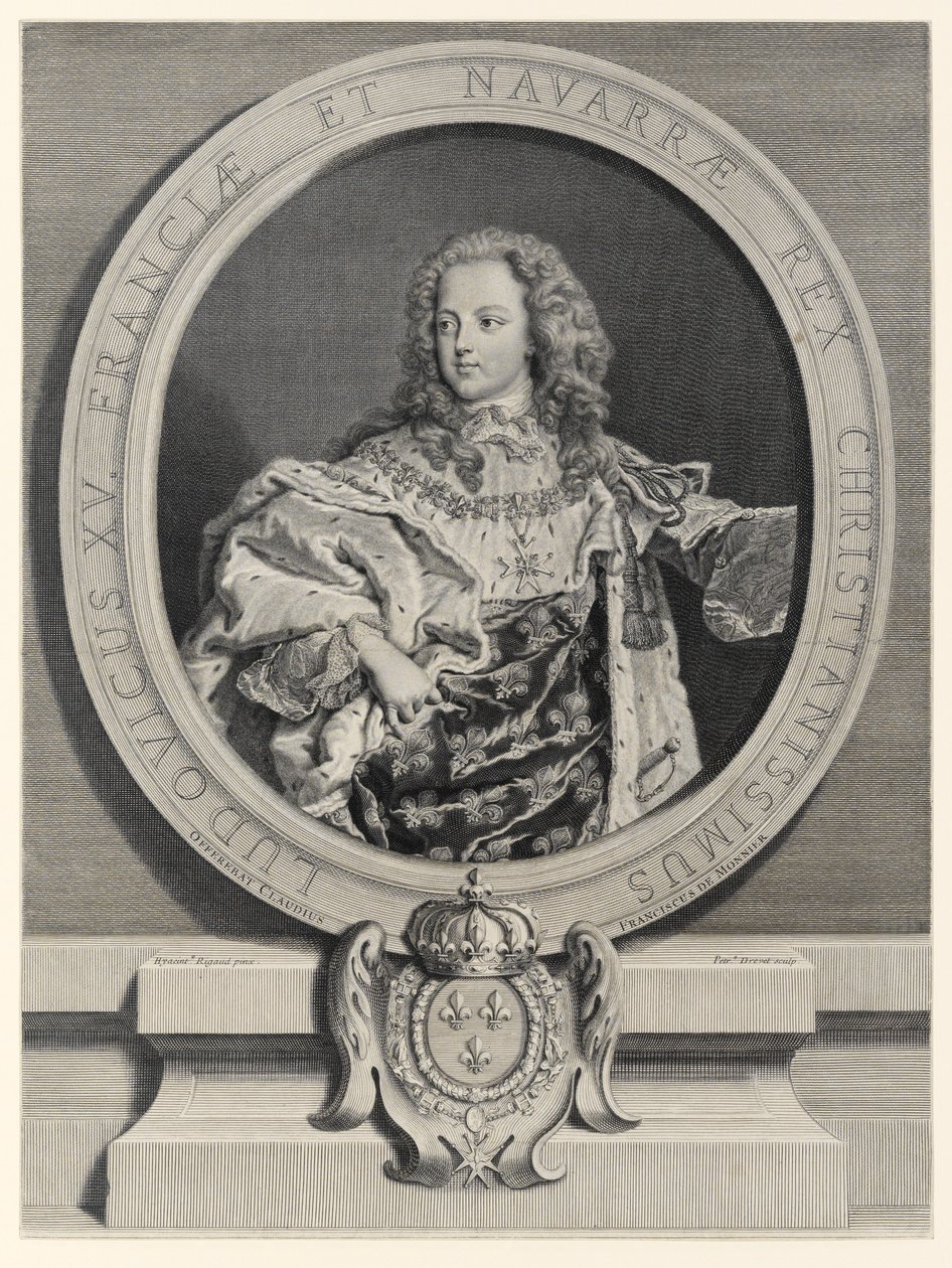 Ludwik XV, król Francji (1710-1774) autorstwa Pierre Drevet