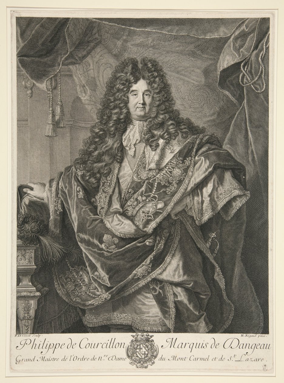 Philippe de Courcillon, markiz Dangeau autorstwa Pierre Drevet