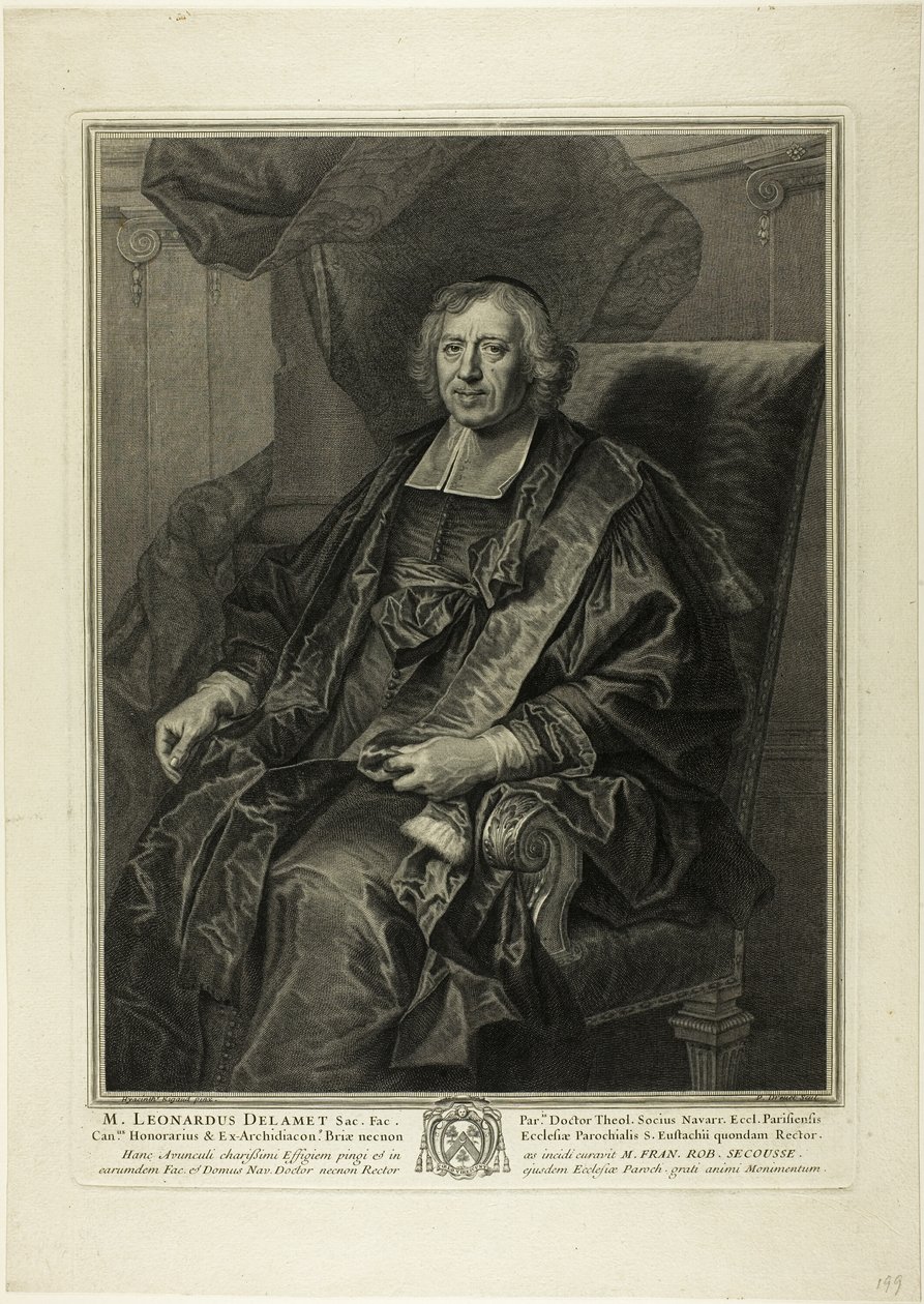 Portret Léonarda de Lameta autorstwa Pierre Drevet
