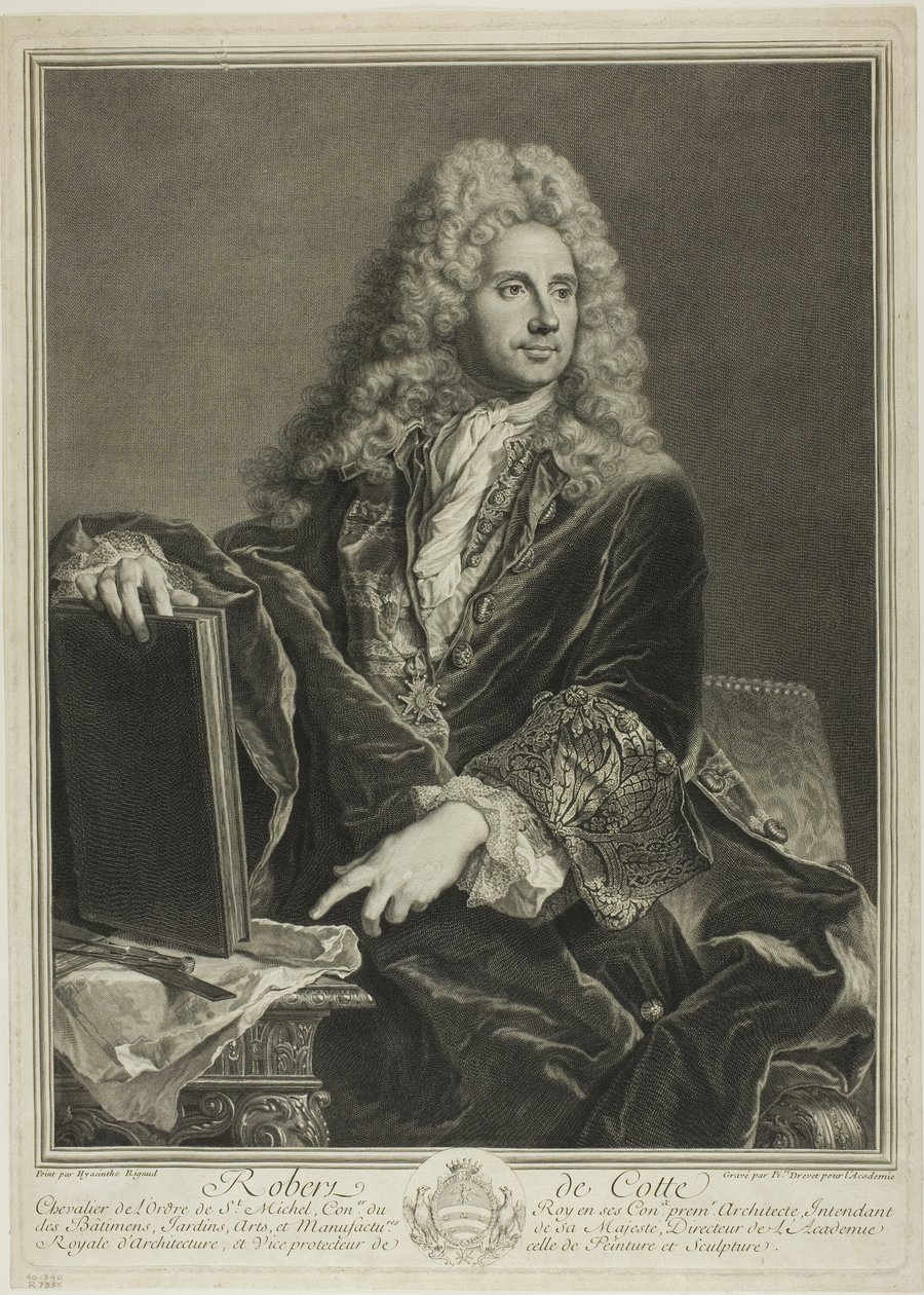 Portret Roberta de Cotte autorstwa Pierre Drevet