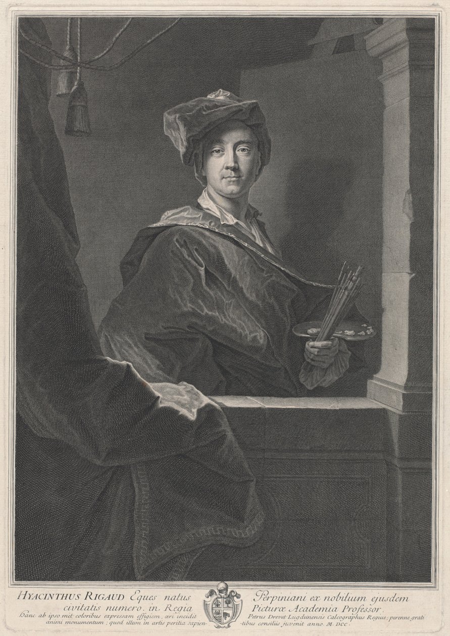 Hiacynt Rigaud autorstwa Pierre Drevet, after Hyacinthe Rigaud
