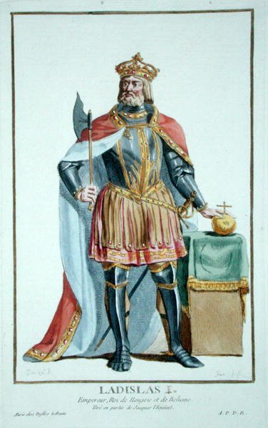 Władysław I (1040-95) król czeski z „Receuil des Estampes, reprezentujący szeregi i dostojników, według stroju wszystkich istniejących narodów”, wydanej w 1780 r. (rycina ręcznie kolorowana) autorstwa Pierre Duflos