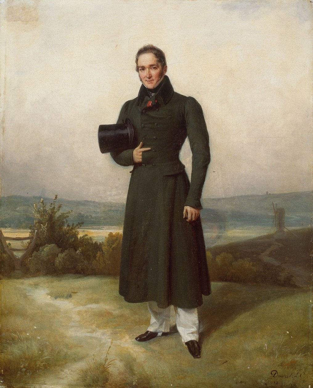 Portret dżentelmena, ok. 1830-35 (olej na płótnie) autorstwa Pierre Duval-Lecamus