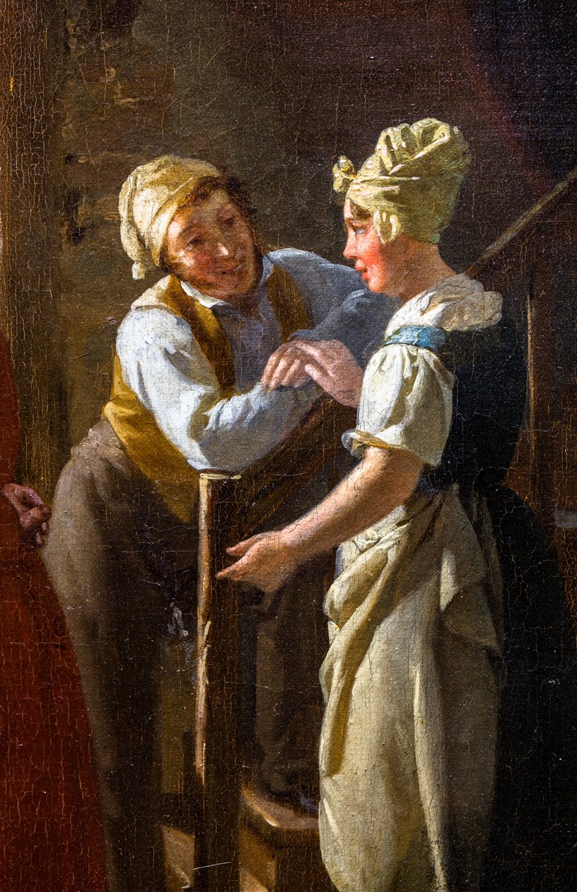 The Cancans at the Doorwoman autorstwa Pierre Duval Le Camus