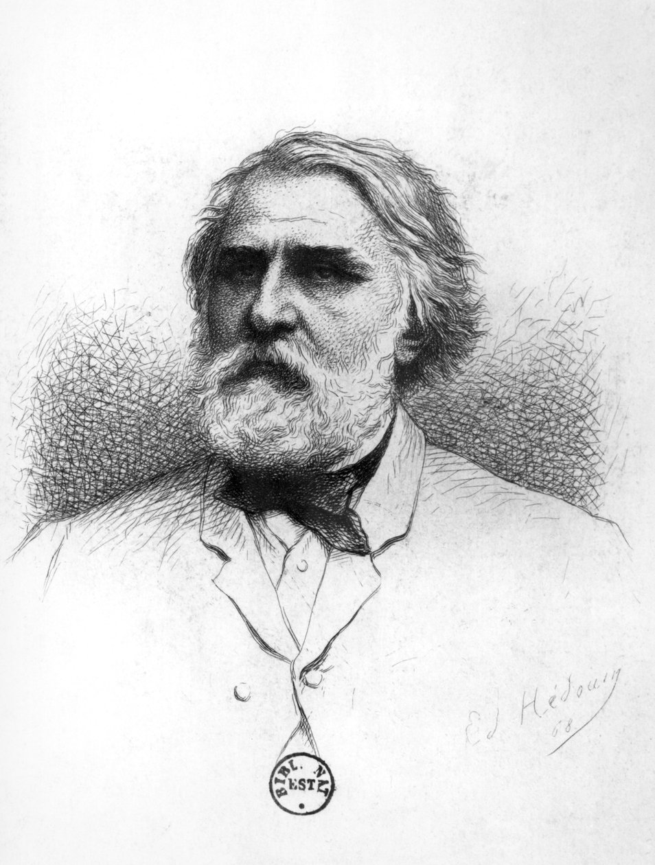 Portret Iwana Turgieniewa (1818-83) autorstwa Pierre Edmond Alexandre Hedouin