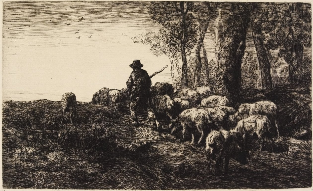 Cisza i noc w lesie autorstwa Pierre Edmond Alexandre Hedouin