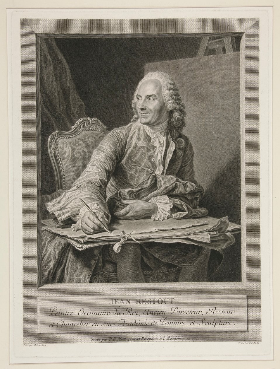 Jean Restout Młodszy autorstwa Pierre Etienne Moitte
