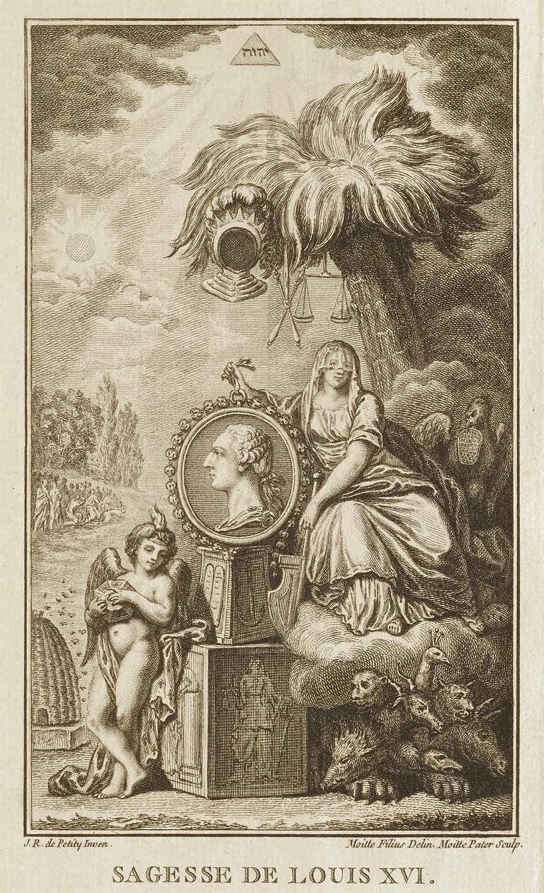 Mądrość Ludwika XVI autorstwa Pierre Etienne Moitte