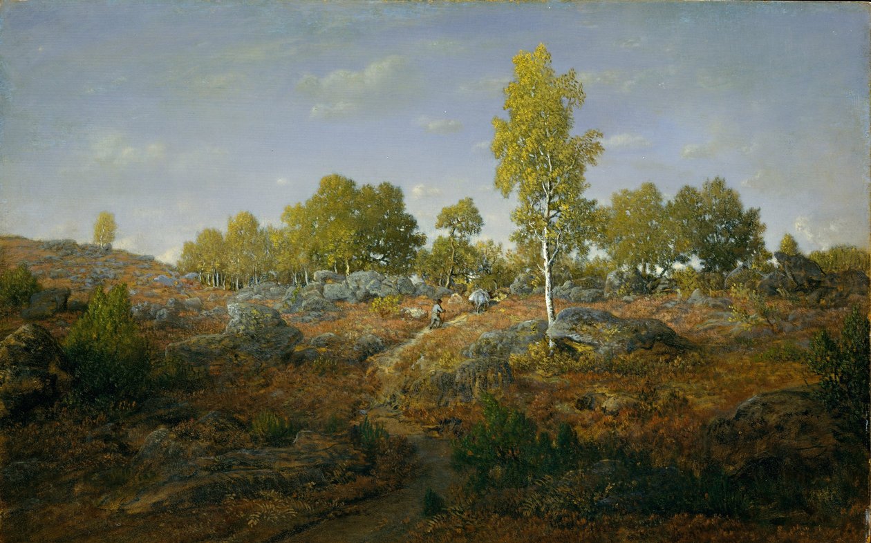 Ścieżka wśród skał, ok. 1861 (olej na drewnie) autorstwa Pierre Etienne Theodore Rousseau