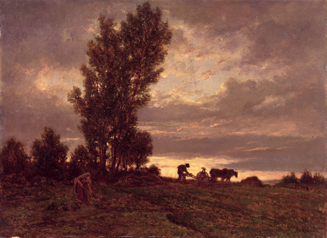 Krajobraz z oraczem autorstwa Pierre Etienne Theodore Rousseau