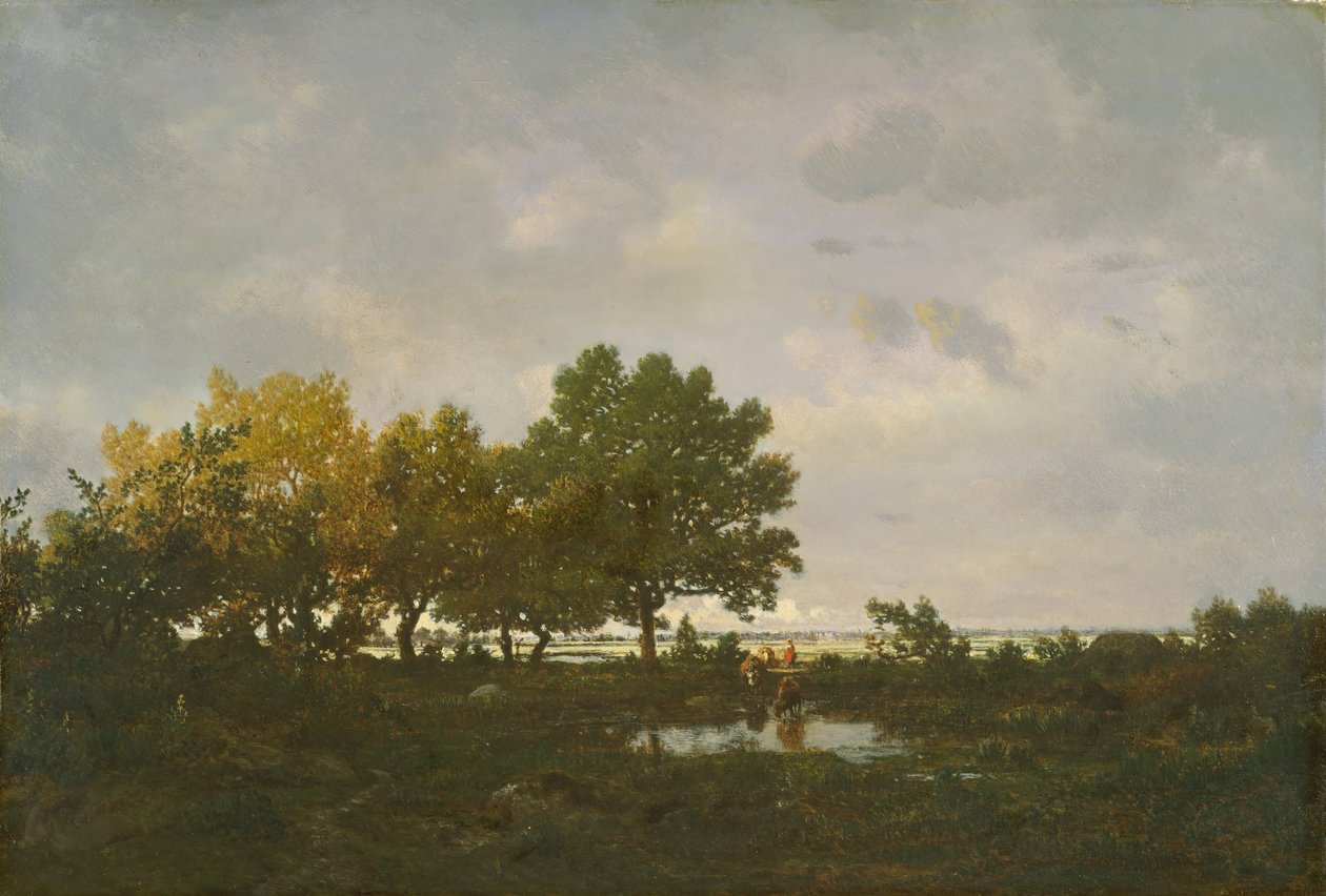Staw La Mare, 1855. autorstwa Pierre Etienne Theodore Rousseau