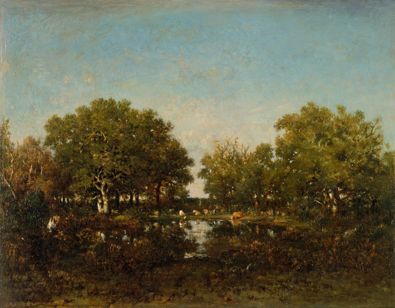 Pula pamięci lasu Chambord, 1839. autorstwa Pierre Etienne Theodore Rousseau