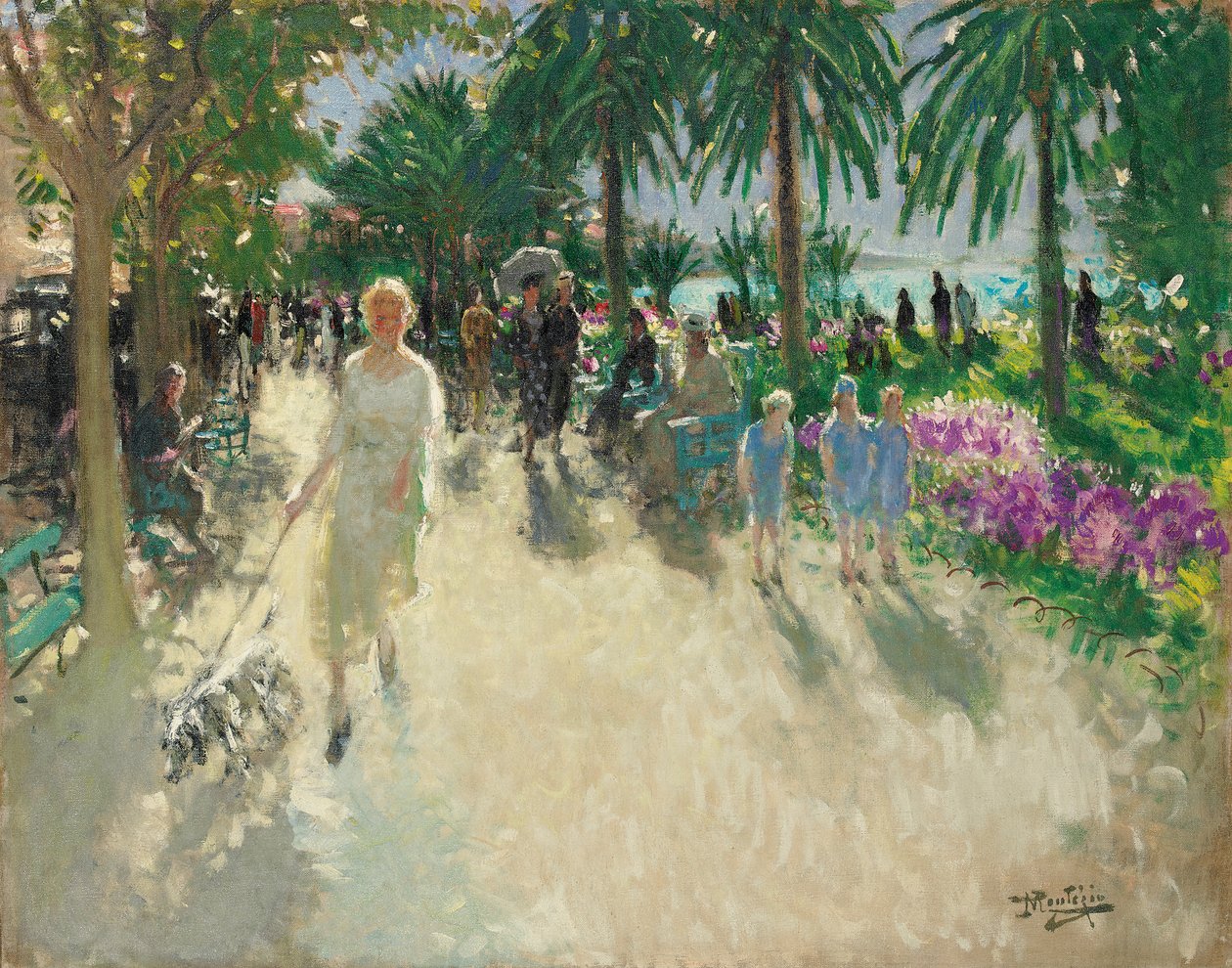 La Croisette, Cannes (olej na płótnie) autorstwa Pierre Eugene Montezin