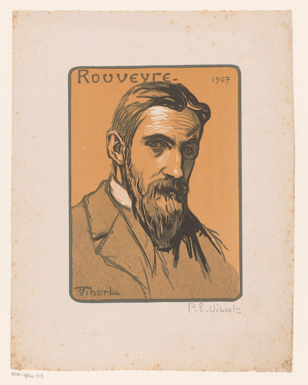 Portret André Rouveyre Rouveyre (tytuł na obiekcie) autorstwa Pierre Eugène Vibert (signed by artist)