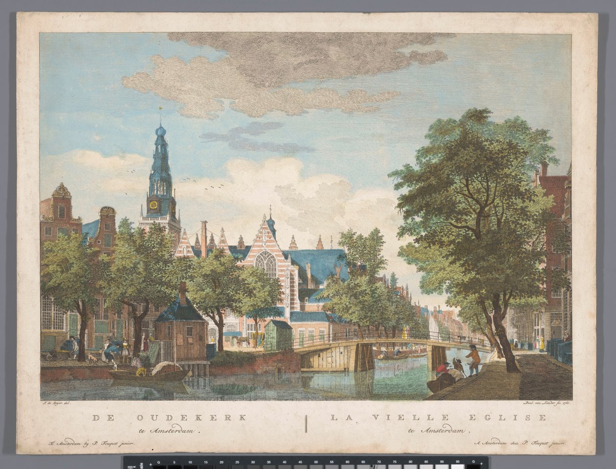Widok na Stary Kościół w Amsterdamie Oudekerk w Amsterdamie (tytuł na obiekcie) autorstwa Pierre Fouquet