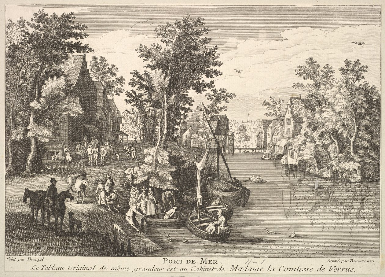 Port morski Port de Mer po obrazie w kolekcji Madame la Comtesse de Verrue. autorstwa Pierre Francois Beaumont