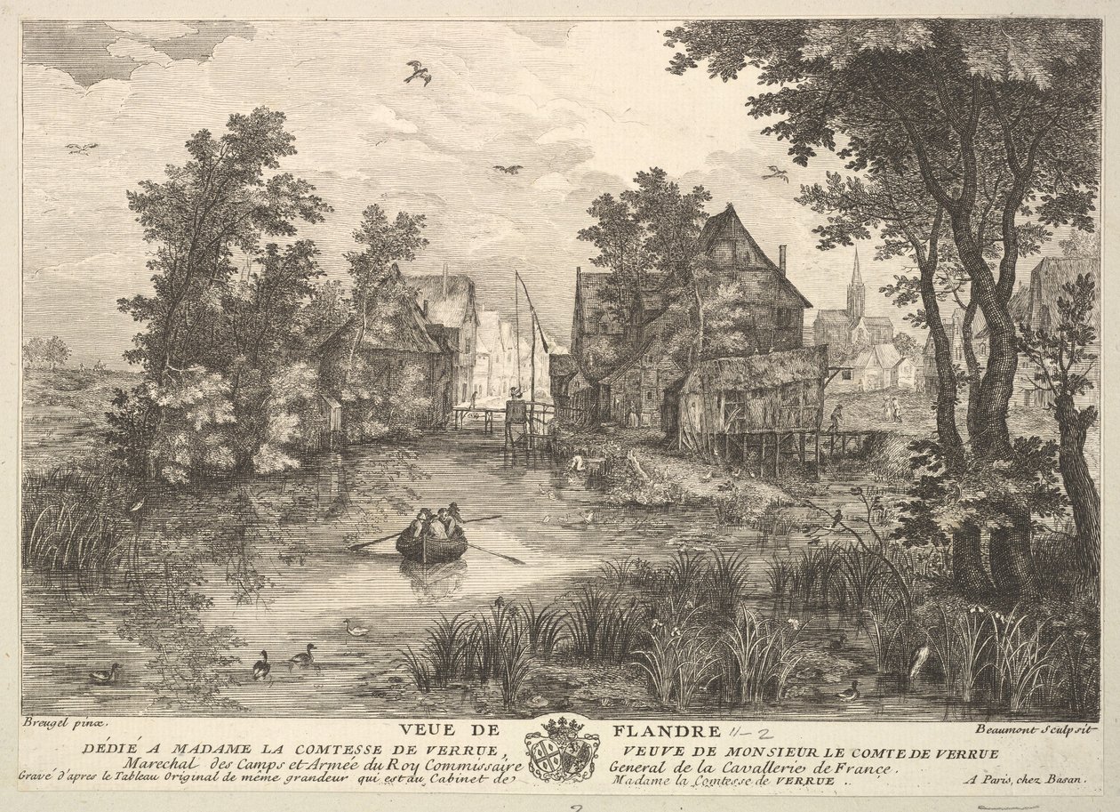 Widok Flandrii Veue de Flandre po obrazie w kolekcji Madame la Comtesse.... autorstwa Pierre Francois Beaumont