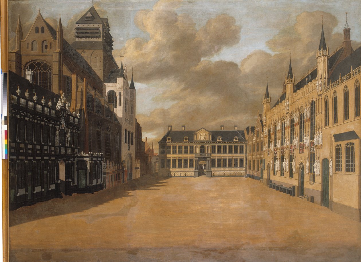 Burg Square, Brugia autorstwa Pierre Francois Ledoulx