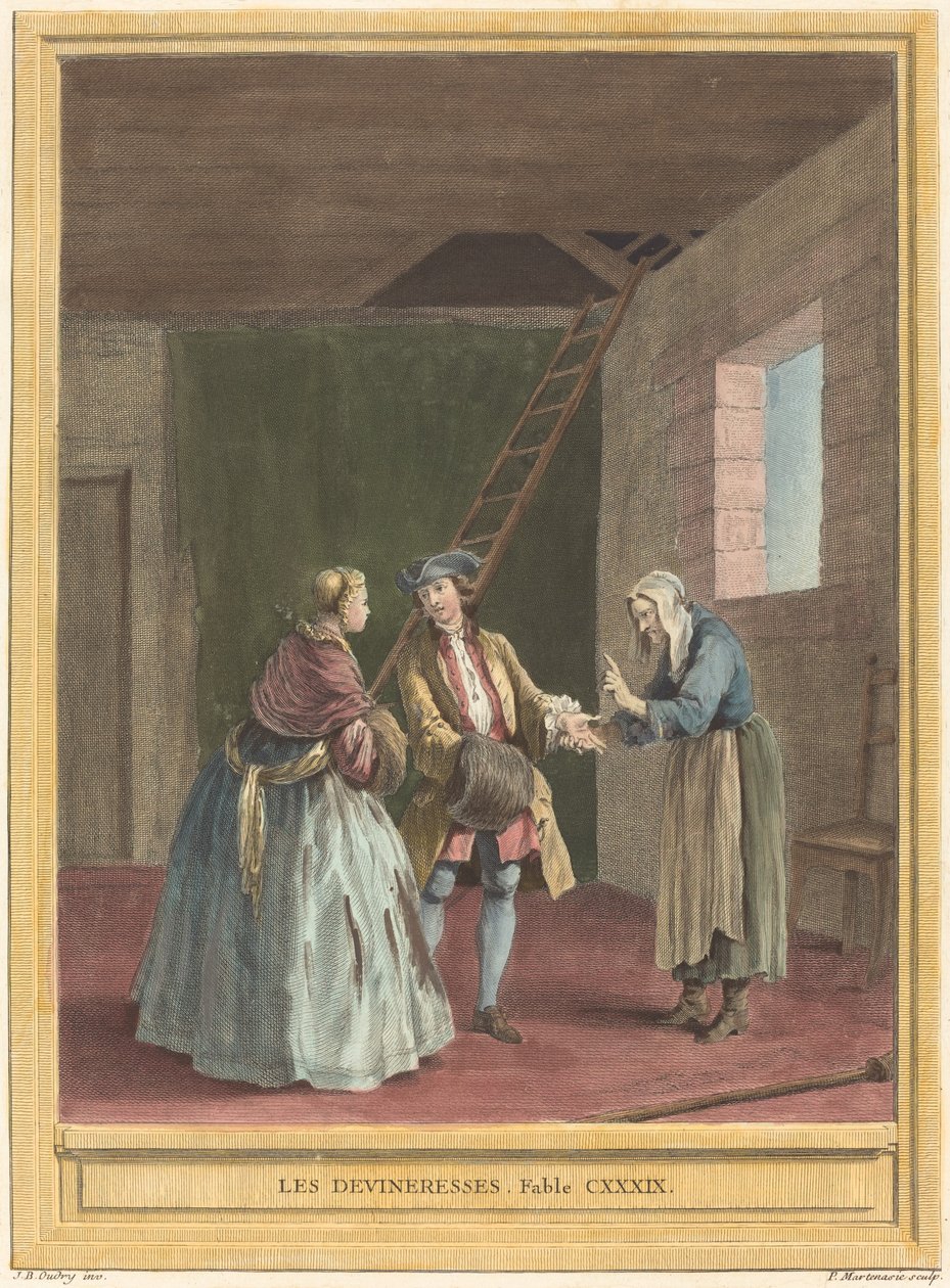 Les devineresses (Wróżki) autorstwa Pierre Francois Martenasie after Jean Baptiste Oudry
