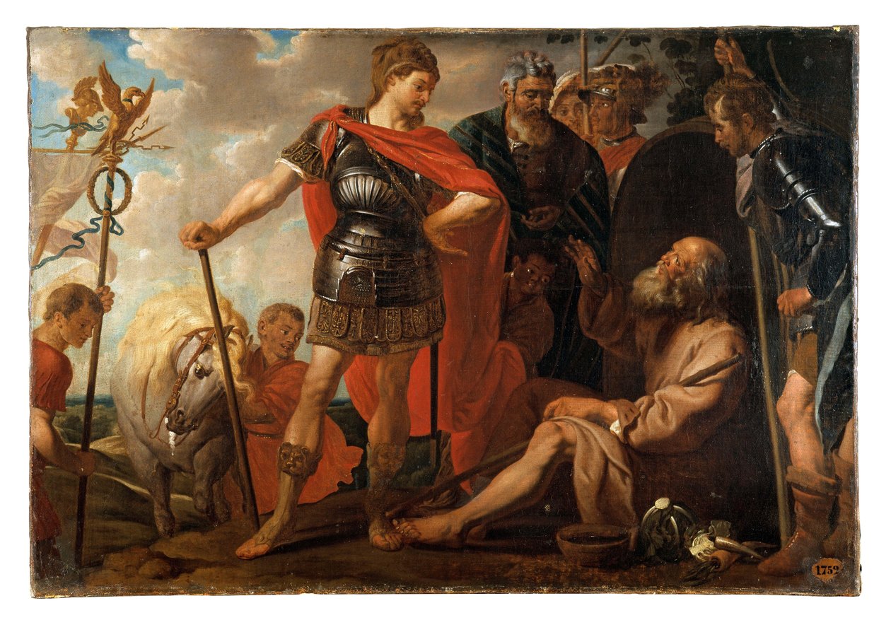 Aleksander i Diogenes (kopia za Gasparem de Crayerem) autorstwa Pierre François Antoine de Goesin
