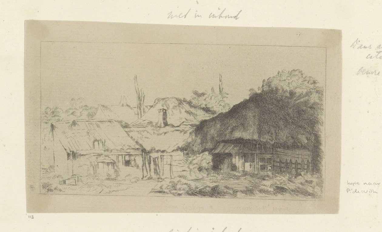 Boerderij Kolekcja osiemdziesięciu pięciu oryginalnych grafik (tytuł serii) autorstwa Pierre François Basan (workshop of)