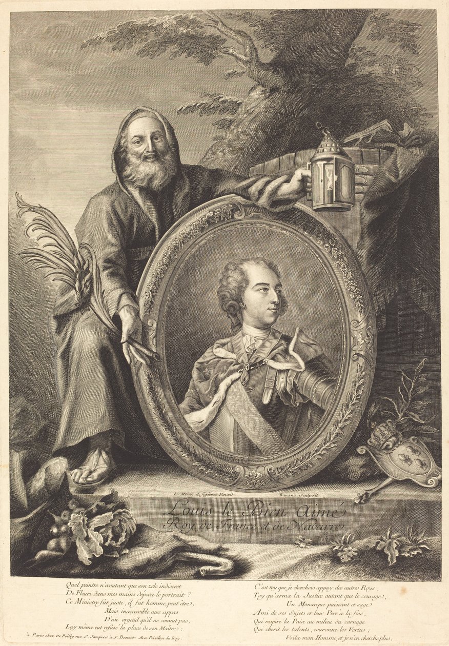 Ludwik Dobrze Kochany autorstwa Pierre François Basan after Jean Baptiste Lemoyne II