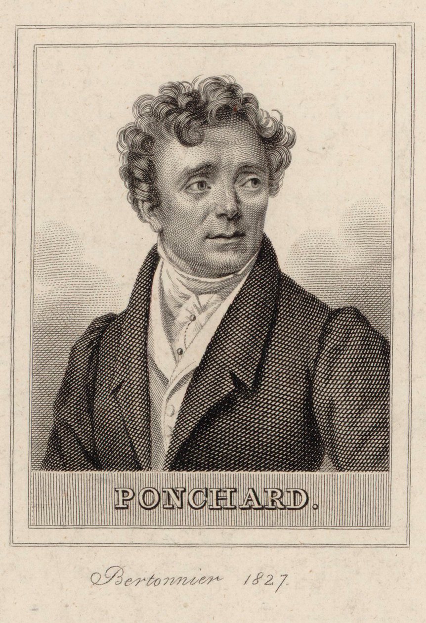 Portret śpiewaka operowego Louis Antoine Eléonore Ponchard 1787-1866 , 1827. autorstwa Pierre François Bertonnier