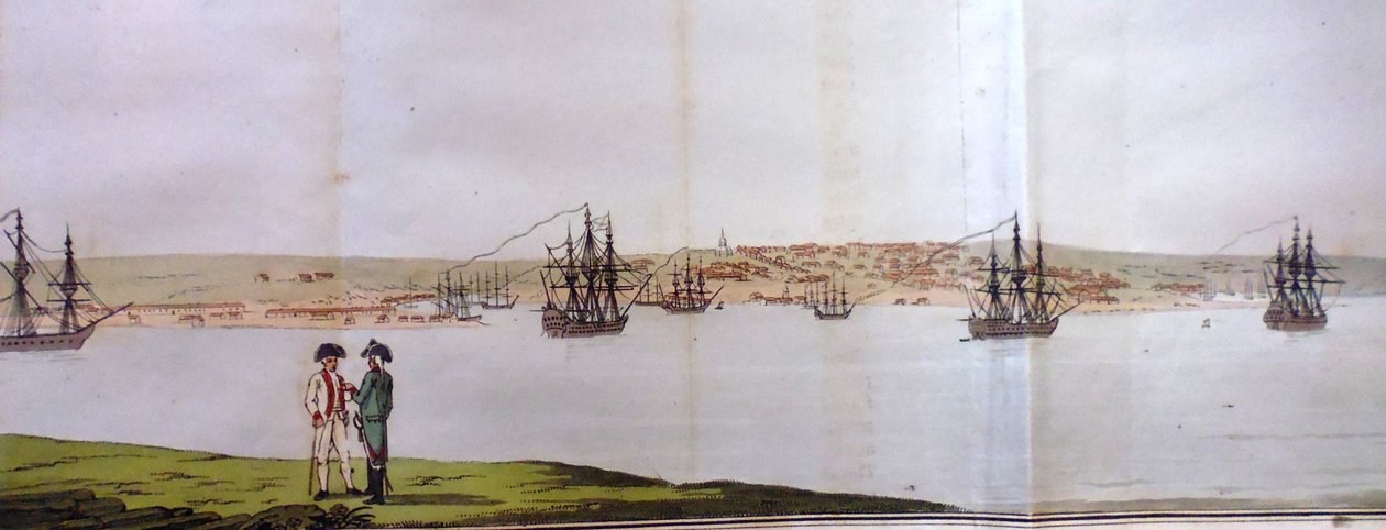 Port w Sewastopolu. Z Podróży przez południowe prowincje imperium rosyjskiego w 1793 i 1 autorstwa Pierre François Tardieu
