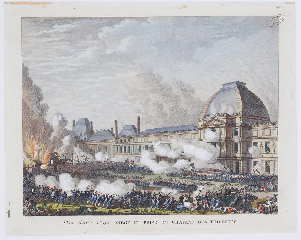 Szturm na Pałac Tuileries 10 sierpnia 1792 r. 1800 autorstwa Pierre Gabriel Berthault