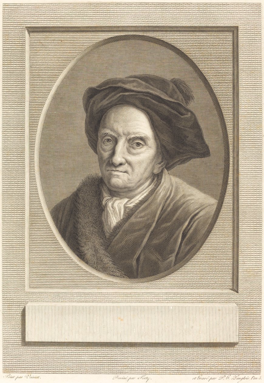 Fontenelle autorstwa Pierre Gabriel Langlois after Guillaume Voiriot after Jean Jacques Forty