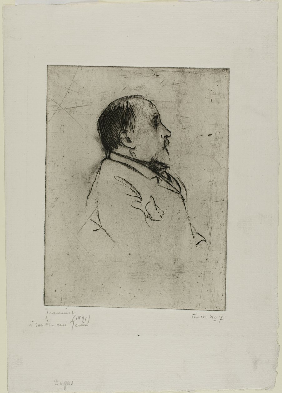 Portret Degasa autorstwa Pierre Georges Jeanniot