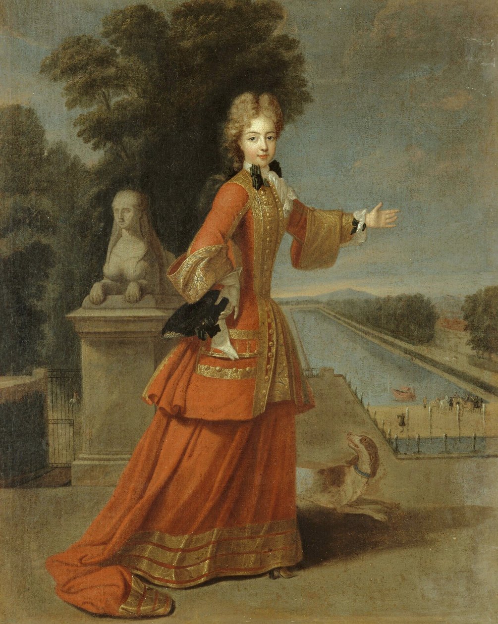 Portret Marii Adelajdy Sabaudzkiej, księżnej Burgundii autorstwa Pierre Gobert