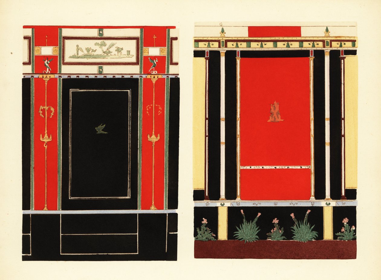 Panele w budynku Eumachia, Pompeje autorstwa Pierre Gusman