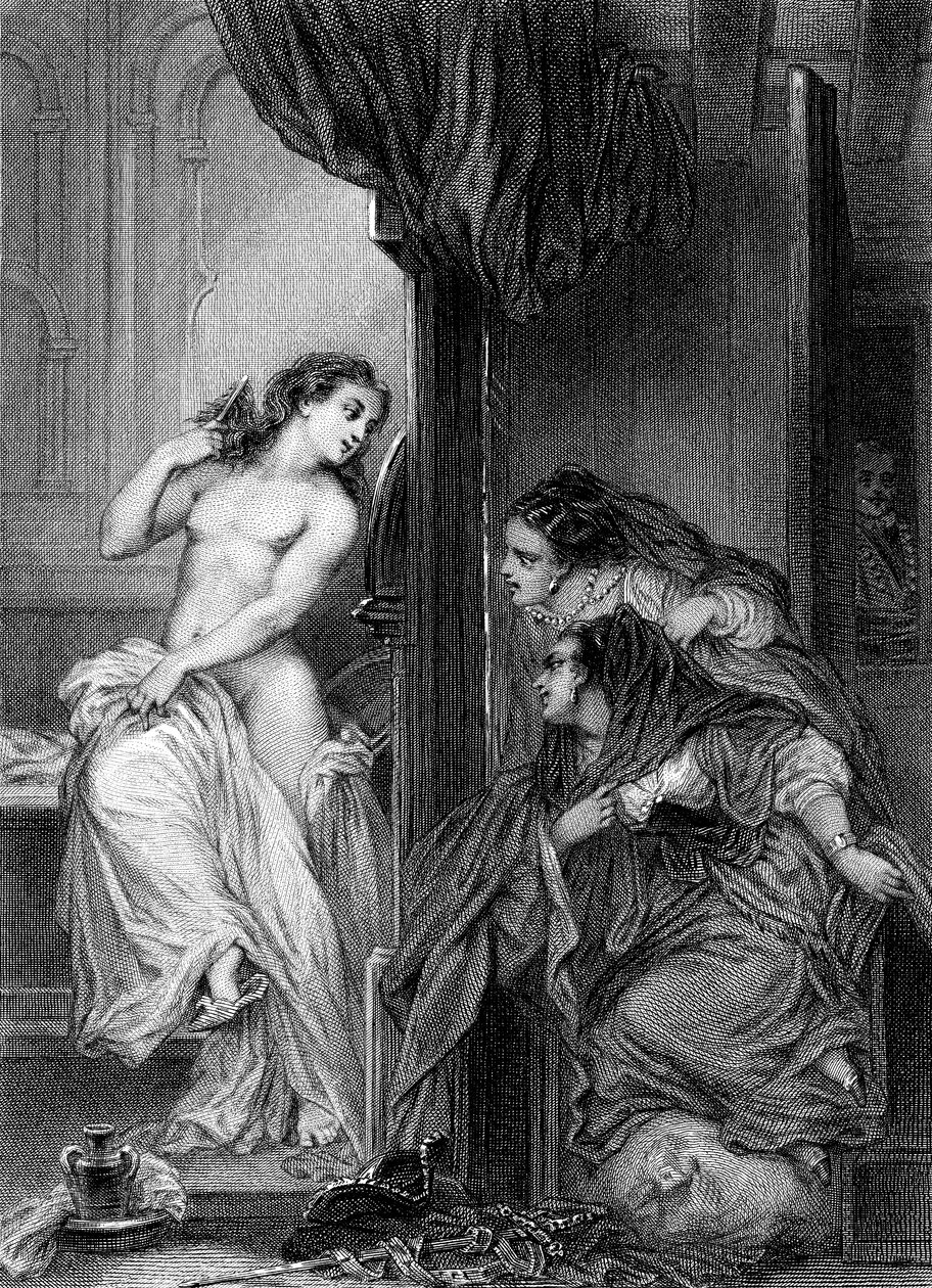 Opowieść o Jenni, Voltaire autorstwa Pierre Gustave Eugene (1817 82) Staal