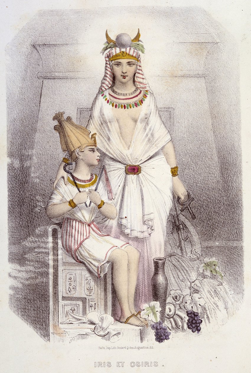 Izyda i Ozyrys - w „Muzach i wróżkach” Mery i Foelix, il. G. Staala, wyd. G. de Gonet autorstwa Pierre Gustave Eugene Staal
