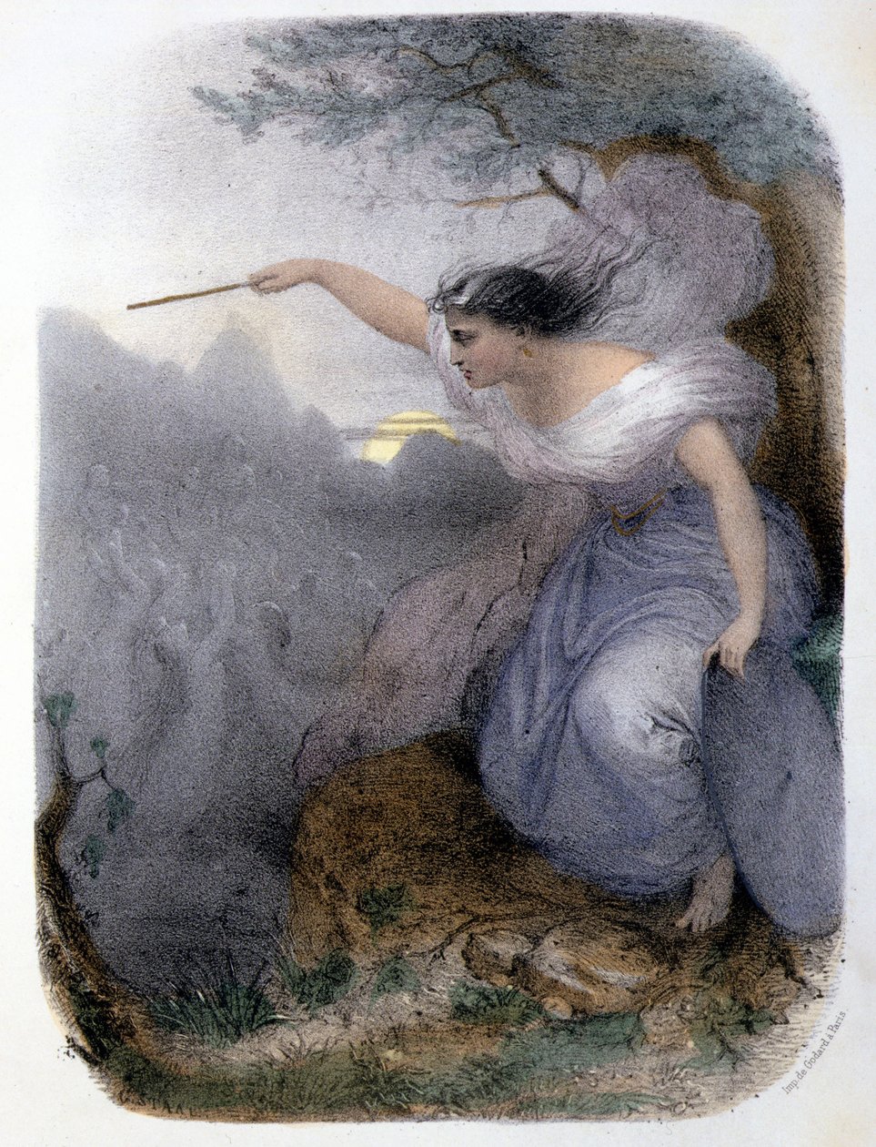 The Fairy Willis - w „Kobietach mitologicznych” Mery i Foelix, il. G. Staal, wyd. przez Gouet autorstwa Pierre Gustave Eugene Staal