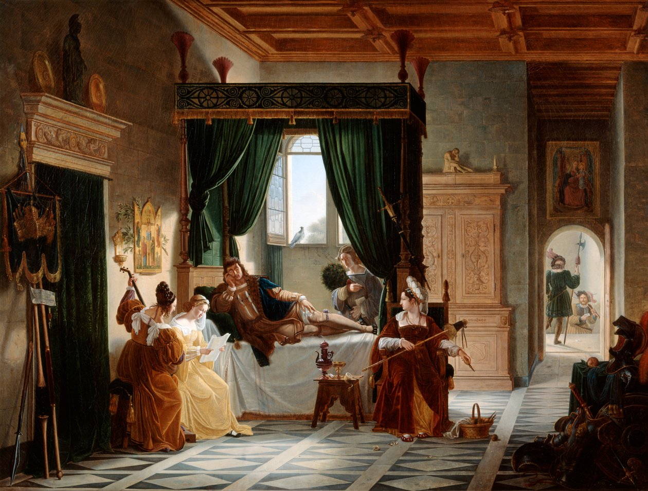 Rekonwalescencja Bayarda, ok. 1796-1842 autorstwa Pierre Henri Revoil