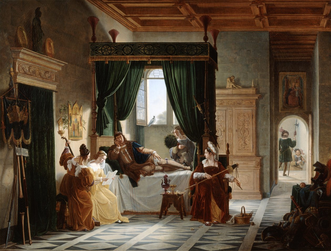 Rekonwalescencja Bayarda autorstwa Pierre Henri Revoil