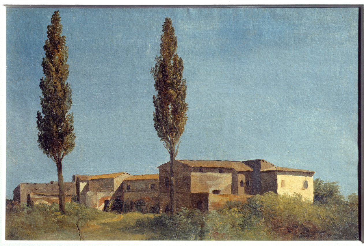 W Villi Farnese dwie topole. Obraz Pierre