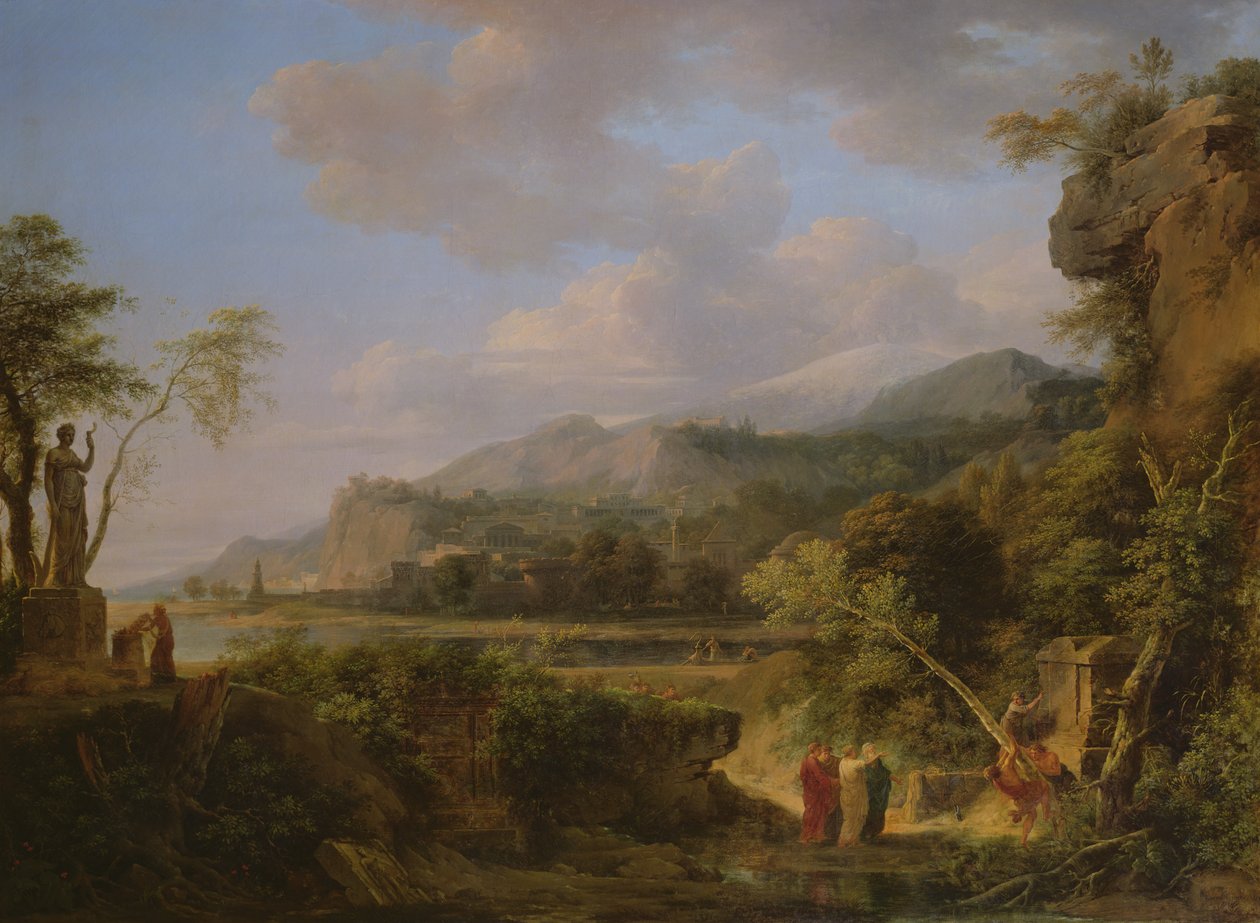Cyceron odkrywa grób Archimedesa, 1787 autorstwa Pierre Henri de Valenciennes