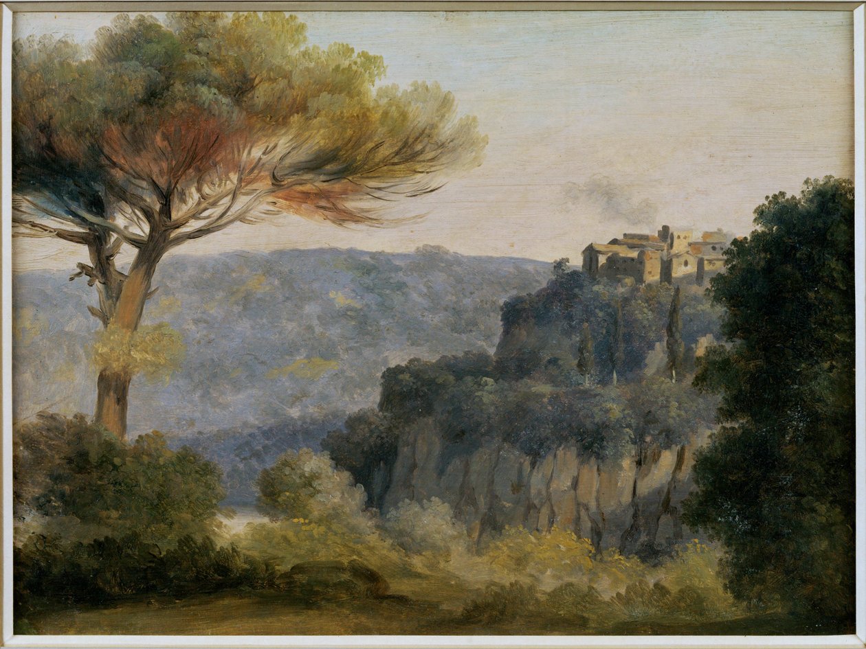 Le village de Nemi - Wioska Nemi ... autorstwa Pierre Henri de Valenciennes