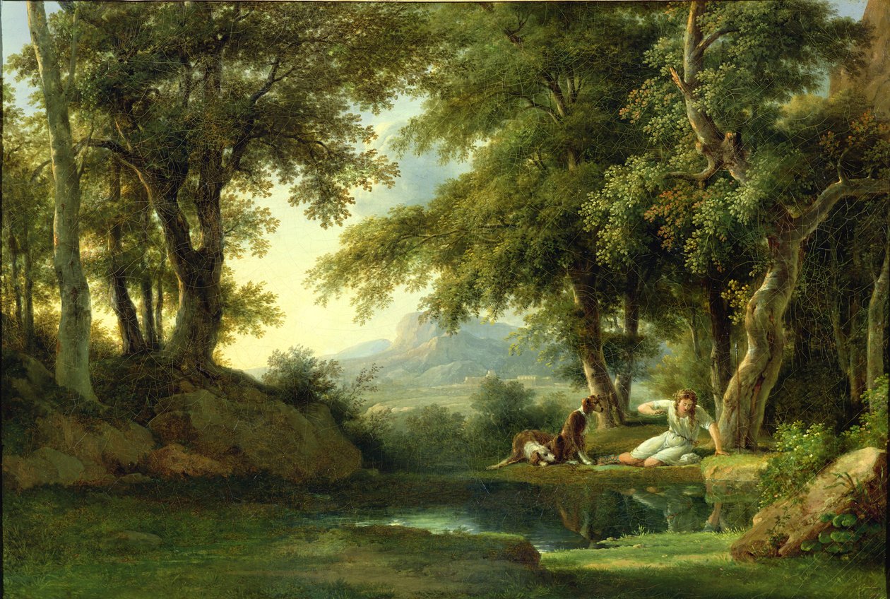 Narcyz podziwiający swoje odbicie autorstwa Pierre Henri de Valenciennes