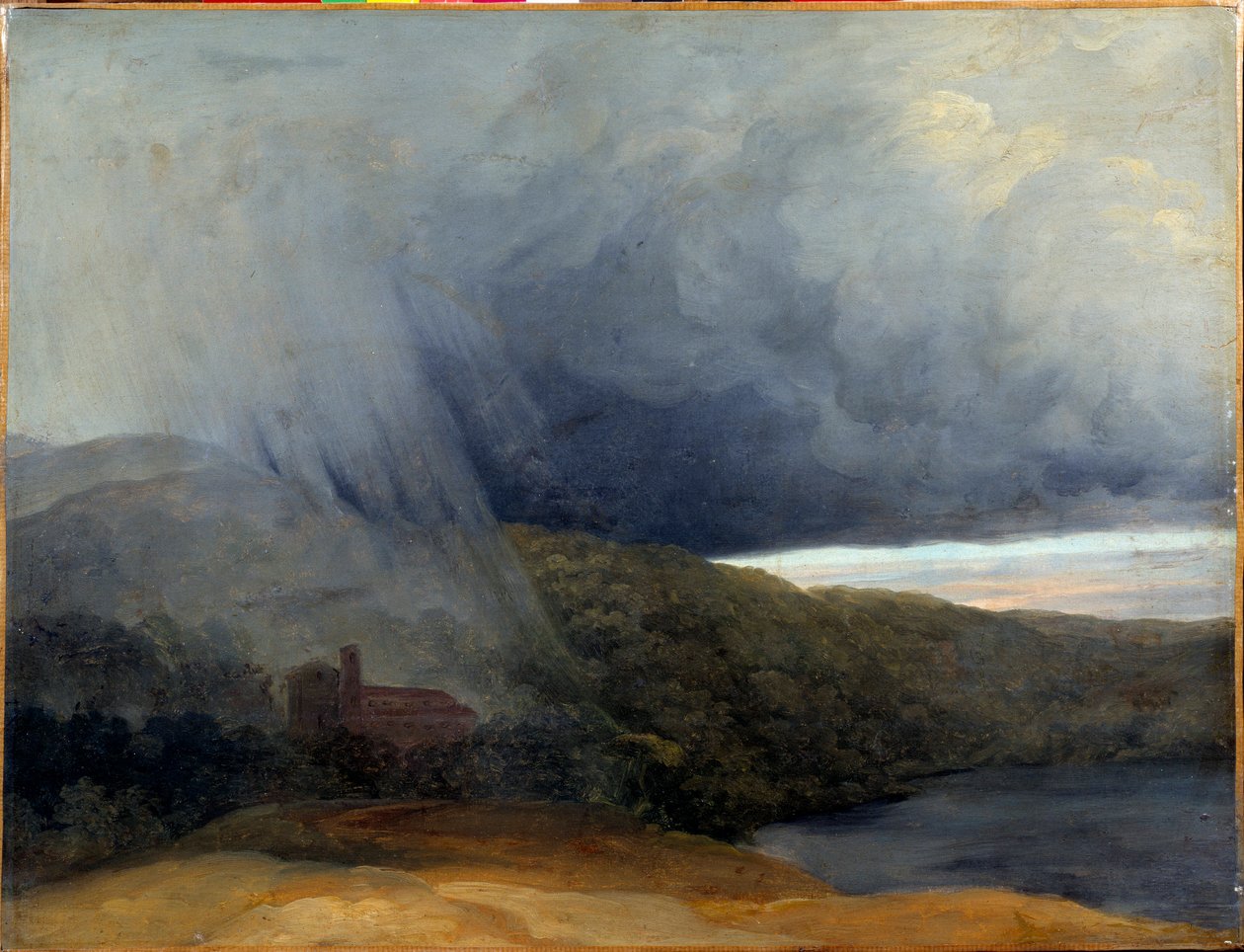 Burza nad jeziorem. Pierre-Henri De Valenciennes (1750-1819) autorstwa Pierre Henri de Valenciennes
