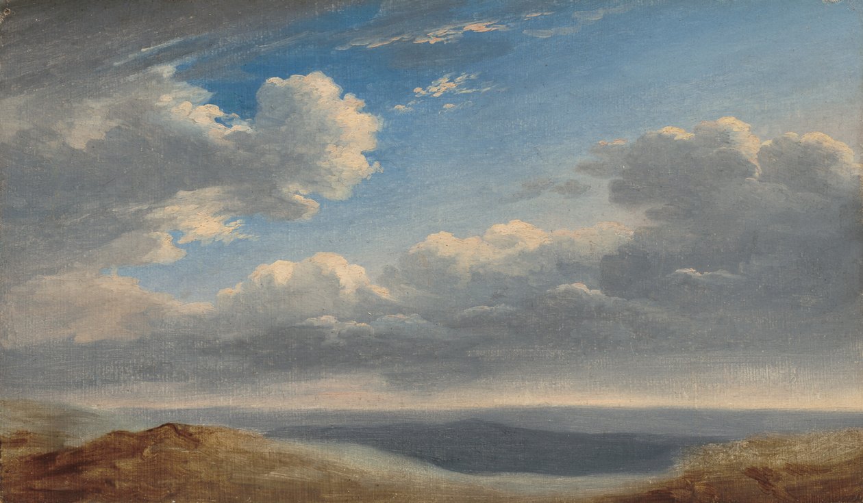 Studium chmur nad rzymską kampanią autorstwa Pierre Henri de Valenciennes
