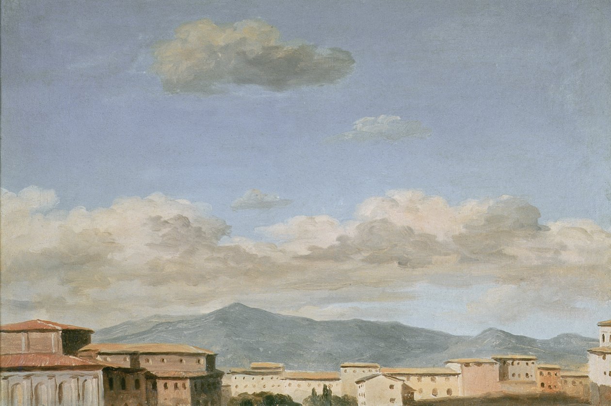 Studium nieba na Kwirynale (olej na papierze umieszczony na kartonie) autorstwa Pierre Henri de Valenciennes