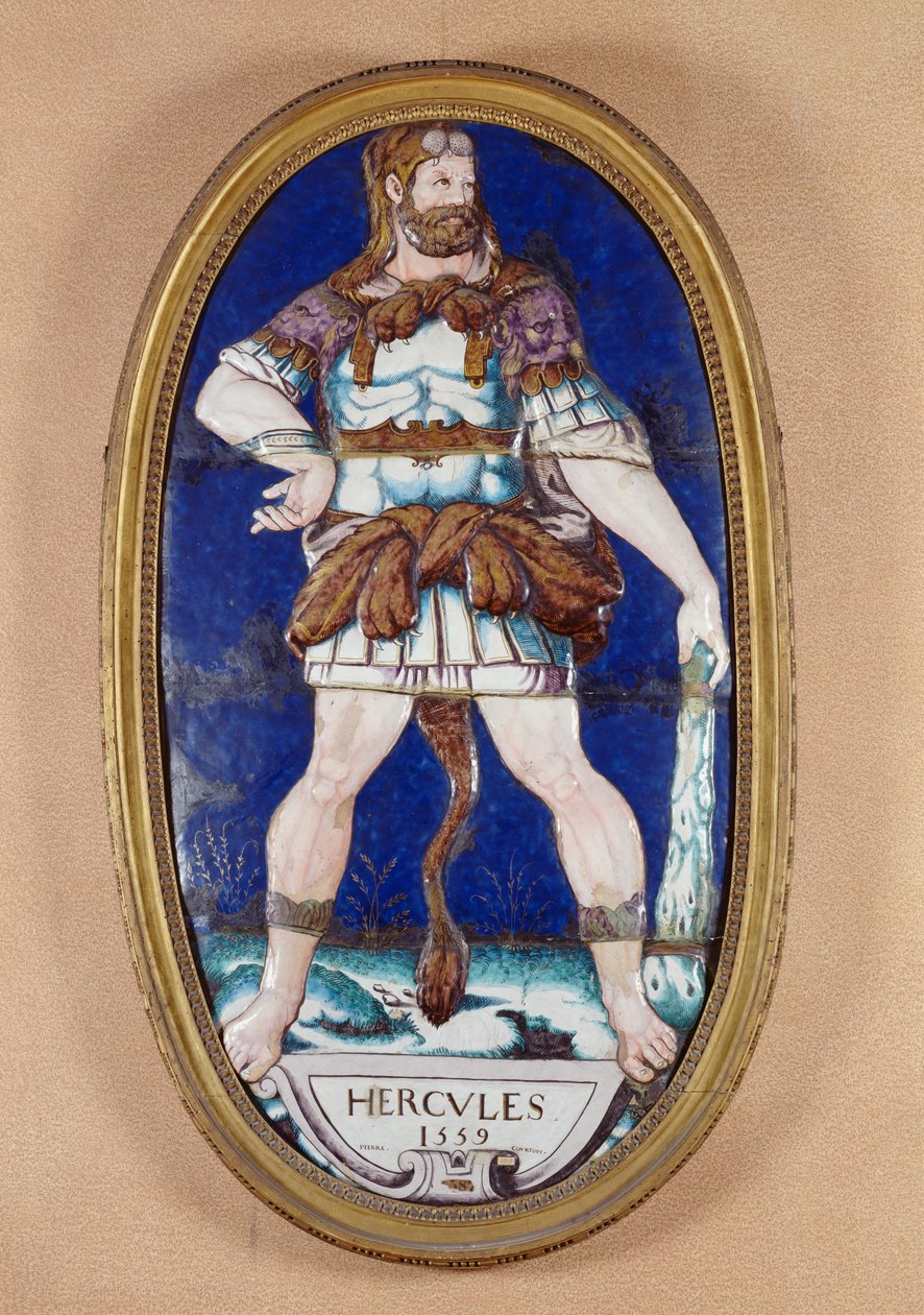 Herkules, 1559 (emalia malowana) autorstwa Pierre I Courteys