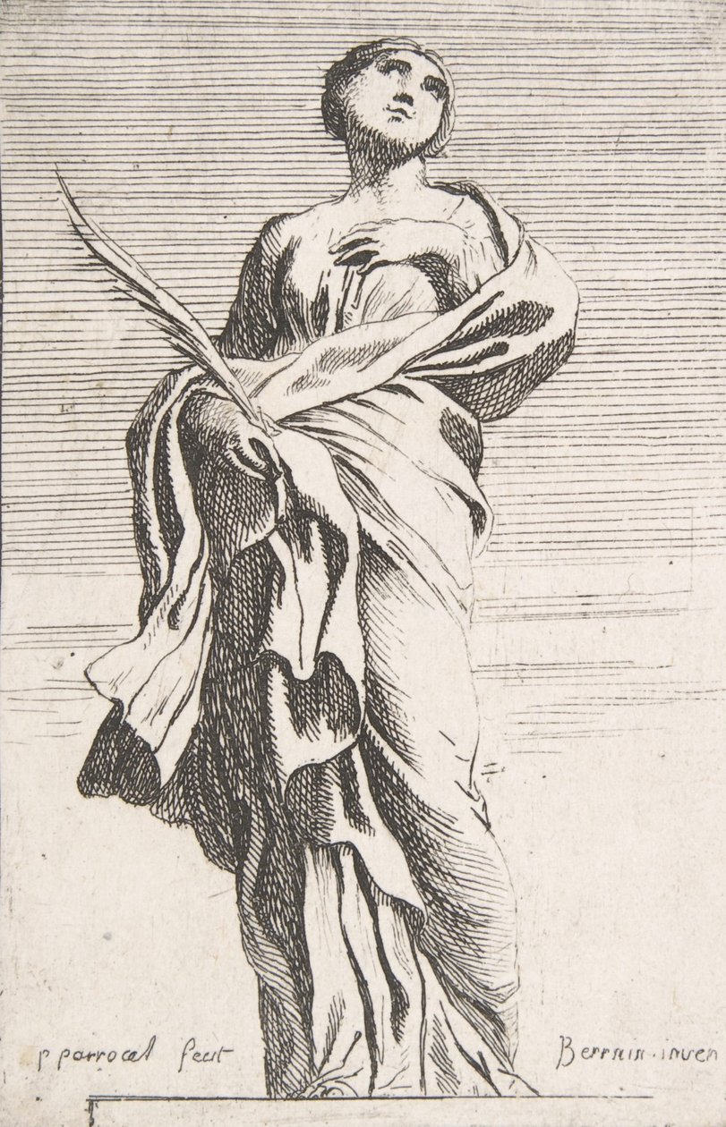 Stojąca postać kobieca, ca. 1739-40., ca. 1739-40. autorstwa Pierre Ignace Parrocel