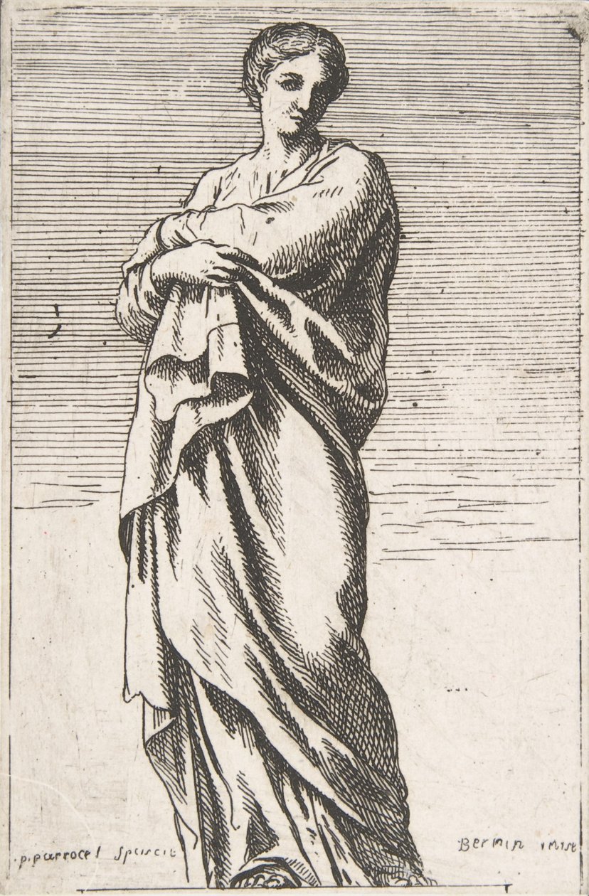 Stojąca postać kobieca, ca. 1739-40., ca. 1739-40. autorstwa Pierre Ignace Parrocel